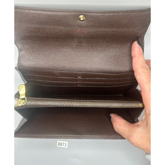 Louis Vuitton Damier Ebene Canvas Long Wallet Zippy #72 - Picture 9 of 15